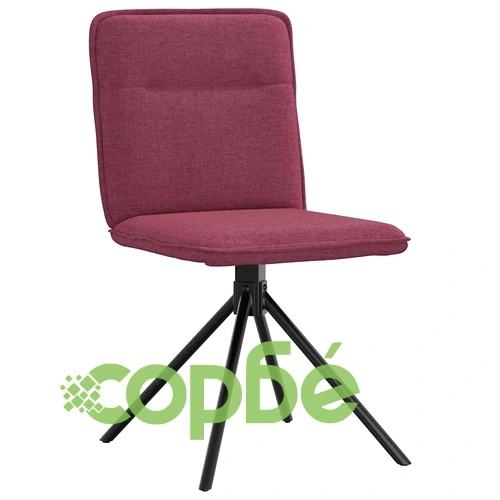 Трапезни столове, 6 бр, виненочервени, тапицирани с плат, метална конструкция ➤ топ цена ➤ sorbe.bg