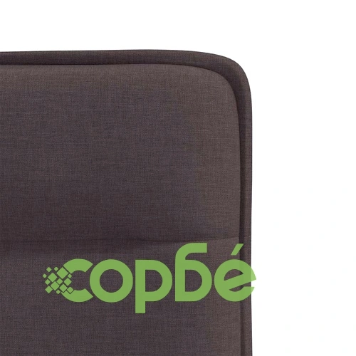 Трапезни столове, 6 бр, тъмнокафяви, текстилна тапицерия, метална рамка ➤ топ цена ➤ sorbe.bg