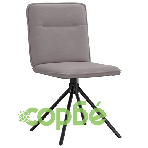 Трапезни столове, 6 бр, таупе, полиестерен плат с метална рамка ➤ топ цена ➤ sorbe.bg