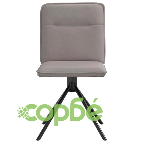 Трапезни столове, 6 бр, таупе, полиестерен плат с метална рамка ➤ топ цена ➤ sorbe.bg