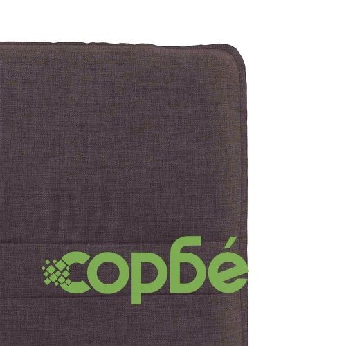 Трапезни столове от текстил, 6 броя, тъмнокафяви, с метална и дървена рамка ➤ топ цена ➤ sorbe.bg