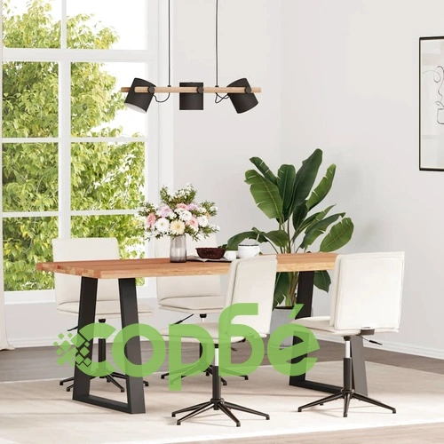 Луксозни Трапезни Столове от Кадифе, Комплект 4 бр., Кремави, Регулируема Височина ➤ топ цена ➤ sorbe.bg