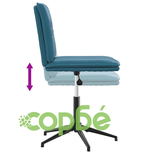 Луксозни Трапезни Столове от Синьо Кадифе, Комплект от 4 броя, Регулируема Височина ➤ топ цена ➤ sorbe.bg