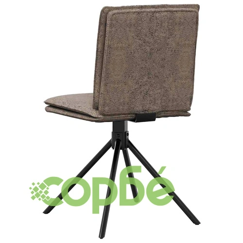 Комплект 6 трапезни стола с тъмносива тапицерия от изкуствена велурена кожа ➤ топ цена ➤ sorbe.bg