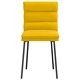 Трапезни столове от жълто кадифе, комплект 6 броя, метална рамка