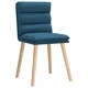 Трапезни столове, 6 бр, сини, текстилни с метална рамка