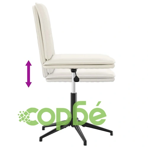 Луксозни Трапезни Столове от Кадифе, 6 бр., Кремави, Регулируема Височина ➤ топ цена ➤ sorbe.bg