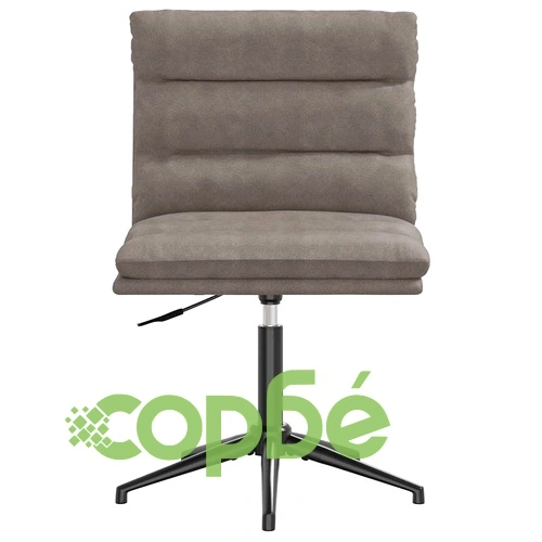 Луксозен комплект от 6 трапезни стола в сиво, тапицирани с изкуствена кожа и регулируема височина ➤ топ цена ➤ sorbe.bg