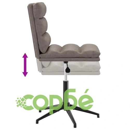 Луксозен комплект от 6 трапезни стола в сиво, тапицирани с изкуствена кожа и регулируема височина ➤ топ цена ➤ sorbe.bg