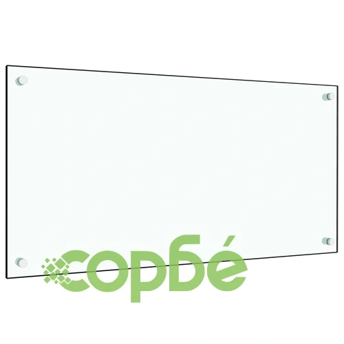 Кухненски гърбове от закалено стъкло, 2 бр., бели, 80x60 см, 6 мм дебелина ➤ топ цена ➤ sorbe.bg