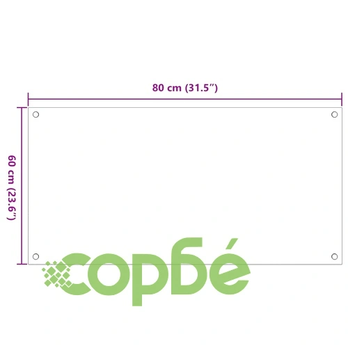 Кухненски гърбове от закалено стъкло, 2 бр., бели, 80x60 см, 6 мм дебелина ➤ топ цена ➤ sorbe.bg