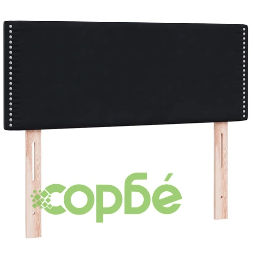 Боксспринг легло с матрак от кадифе, черно, 120x210 см ➤ топ цена ➤ sorbe.bg