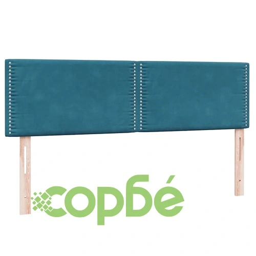 Боксспринг легло с матрак от кадифе, тъмносиньо, 140x220 cm ➤ топ цена ➤ sorbe.bg