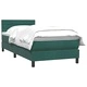 Box Spring легло с матрак от кадифе, тъмнозелено, 90x220 cm