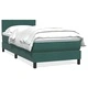Box Spring легло с матрак от кадифе в тъмнозелено 90x220 cm