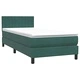 Box Spring легло с матрак от кадифе в тъмнозелено 90x220 cm