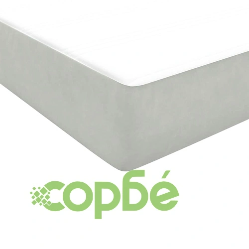 Боксспринг легло с матрак от кадифе, светлосиво, 90x210 см ➤ топ цена ➤ sorbe.bg