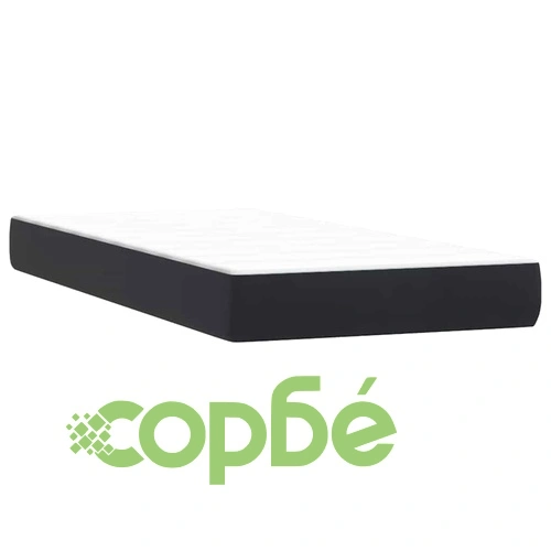 Луксозно Боксспринг Легло с Матрак, Черно Кадифе, 80x220 см, LED Осветление ➤ топ цена ➤ sorbe.bg