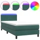 Box Spring легло с матрак 80x210 cm - Тъмнозелено кадифе