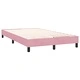 Боксспринг легло с матрак от кадифе, розово, 160x210 см