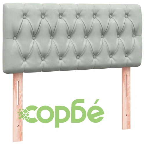 Боксспринг легло с матрак, 80x210 см, светлосиво кадифе ➤ топ цена ➤ sorbe.bg