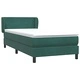 Луксозно Box Spring Легло с Матрак 80x210 cm - Тъмнозелено Кадифе