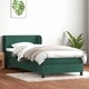 Луксозно Box Spring Легло с Матрак 80x210 cm - Тъмнозелено Кадифе