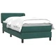 Луксозно Box Spring Легло с Матрак 80x210 cm - Тъмнозелено Кадифе