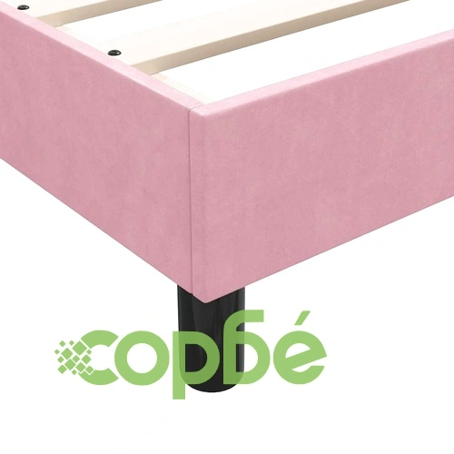 Луксозно Боксспринг Легло с Матрак от Кадифе, Розово, 90x210 см, с Топ Матрак ➤ топ цена ➤ sorbe.bg