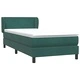 Box Spring Легло с Матрак 80x210 cm от Кадифе в Тъмнозелено