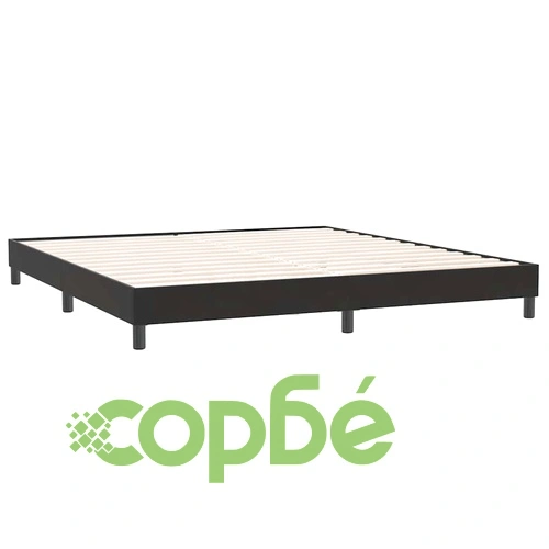 Луксозно Боксспринг Легло с Матраци, Черно Кадифе, 180x220 см ➤ топ цена ➤ sorbe.bg