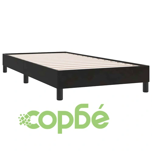 Луксозно Боксспринг Легло с Матрак от Кадифе, Черно, 80x210 см ➤ топ цена ➤ sorbe.bg