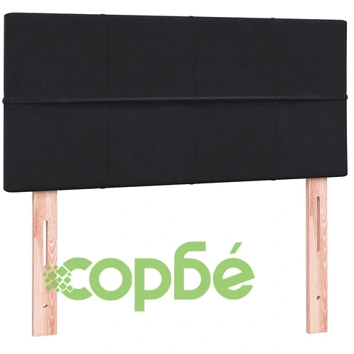 Луксозно Боксспринг Легло с Матрак от Кадифе, Черно, 80x210 см ➤ топ цена ➤ sorbe.bg