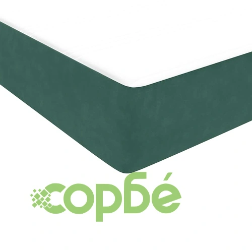 Луксозно Box Spring Легло с Матрак от Кадифе - Тъмнозелено 80x210 см ➤ топ цена ➤ sorbe.bg
