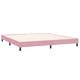 Луксозно Box Spring легло с матраци от кадифе, Розово, 180x210 см