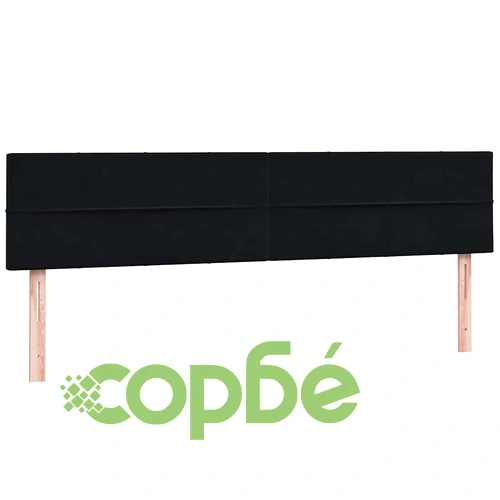 Луксозно Боксспринг Легло с Матраци от Кадифе, Черно, 180x220 см ➤ топ цена ➤ sorbe.bg