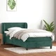 Box Spring легло с матрак Тъмнозелено 80x210 cm Кадифе