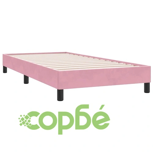 Луксозно Боксспринг Легло с Матрак от Кадифе, Розово, 80x210 см ➤ топ цена ➤ sorbe.bg