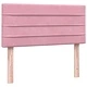 Луксозно Боксспринг Легло с Матрак от Кадифе, Розово, 80x210 см