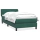 Луксозно Box Spring легло с матрак от кадифе, тъмнозелено, 80x210 см