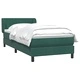 Луксозно Box Spring легло с матрак от кадифе, тъмнозелено, 80x210 см