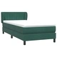 Луксозно Box Spring легло с матрак от кадифе, тъмнозелено, 80x210 см