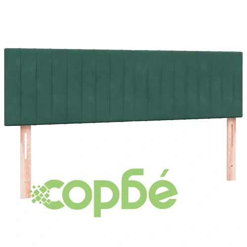 Боксспринг легло с матрак, 140x210 см, тъмнозелено кадифе ➤ топ цена ➤ sorbe.bg