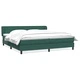 Луксозно Box Spring легло с матраци от кадифе - Тъмно зелено 200x210 cm