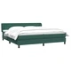 Луксозно Box Spring легло с матраци от кадифе - Тъмно зелено 200x210 cm