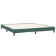 Луксозно Box Spring легло с матраци от кадифе - Тъмно зелено 200x210 cm