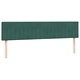 Луксозно Box Spring легло с матраци от кадифе - Тъмно зелено 200x210 cm