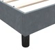 Луксозно Боксспринг Легло с Матрак, Тъмносиво, 80x220 см, Кадифена Тапицерия