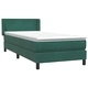 Луксозно Box Spring легло с джобен матрак - Тъмнозелено кадифе 80x210 см