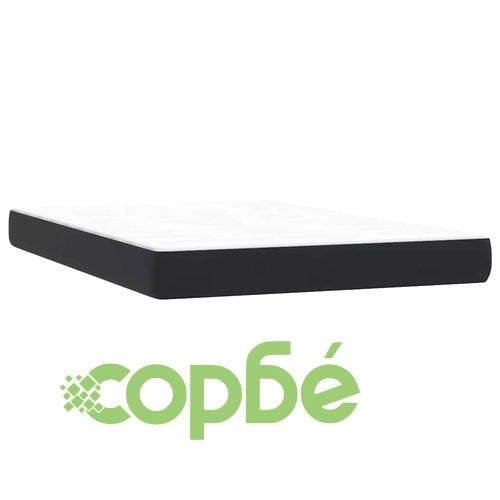 Боксспринг легло с матрак от кадифе, черно, 140x220 см ➤ топ цена ➤ sorbe.bg